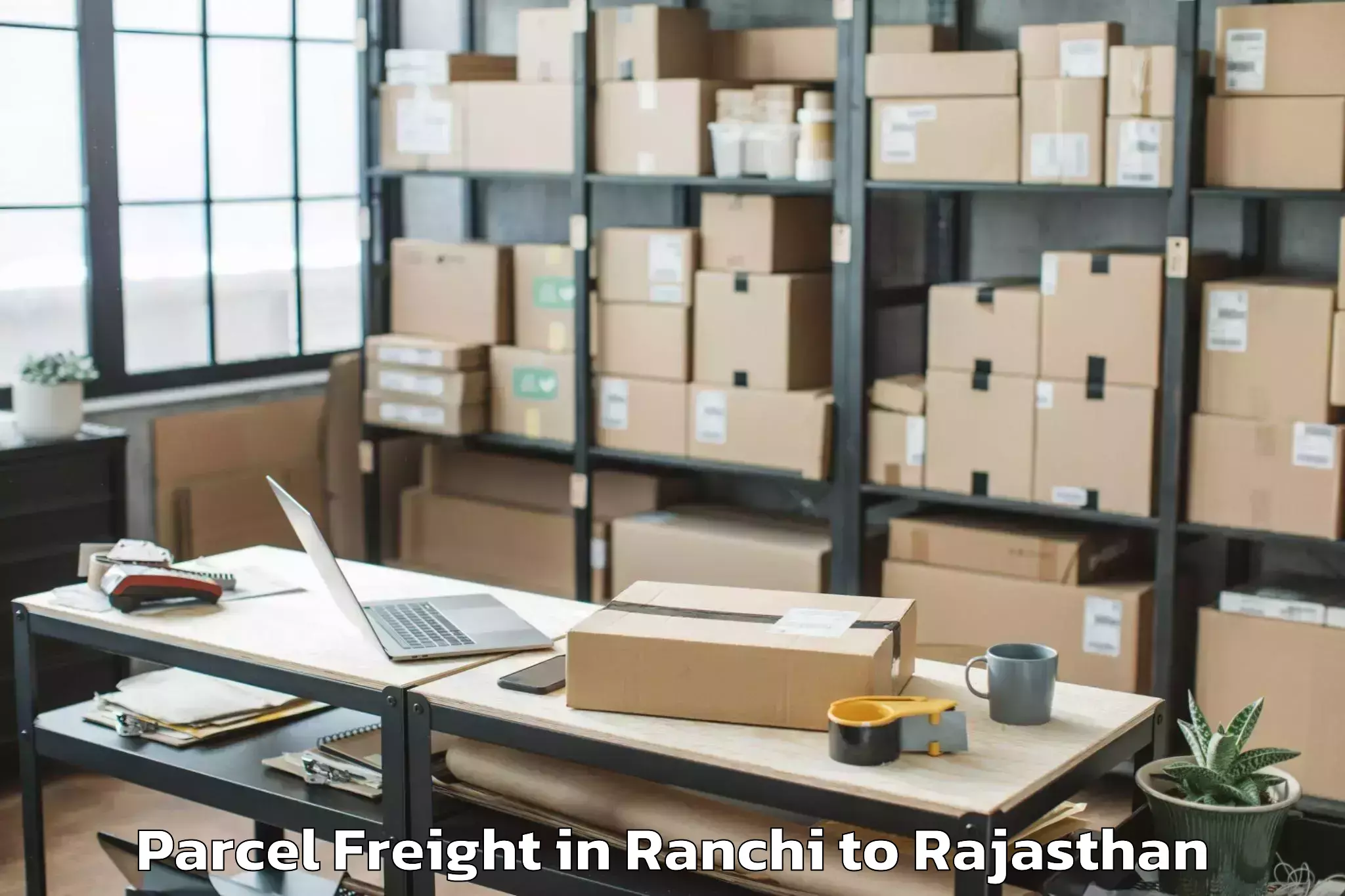 Easy Ranchi to Bayana Parcel Freight Booking